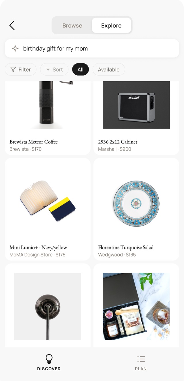 Uncovr search: describe a person and get products